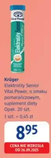 Elektrolity Senior Vital Power, o smaku pomarańczowym, suplement diety