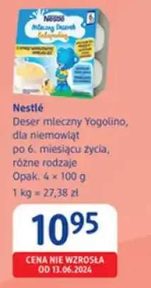 Deser mleczny Yogolino, dla niemowląt po 6. miesiącu życia, różne rodzaje