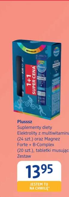 Suplementy diety Plusssz Elektrolity z multiwitaminą i Magnez Forte + B-Complex zestaw