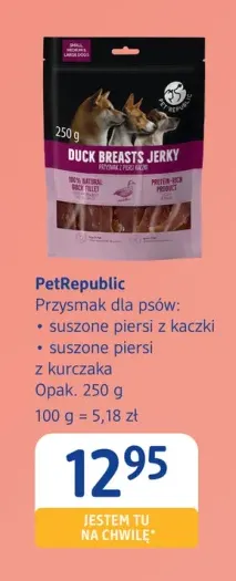 Przysmak dla psów PetRepublic suszone piersi z kaczki +1 wariant