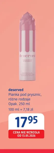 Pianka pod prysznic deserved