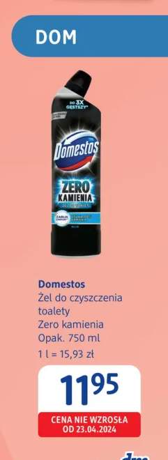 Żel do czyszczenia toalety Domestos Zero kamienia