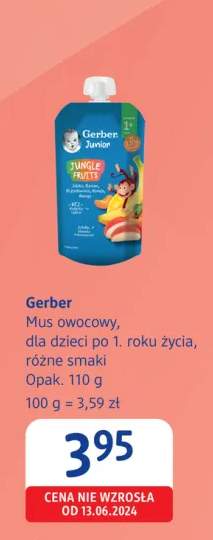 Mus owocowy Gerber Jungle Fruits