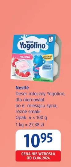 Deser mleczny Nestlé Yogolino malina