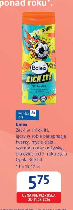 Żel 4 w 1 Kick it! dla dzieci od 3. roku życia Balea