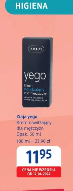 Krem nawilżający dla mężczyzn Ziaja Yego