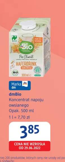 Koncentrat napoju owsianego dmBio