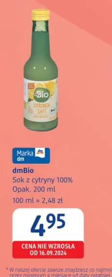 Sok z cytryny dmBio 100%