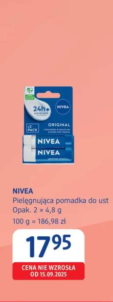 Pielęgnująca pomadka do ust 2-pak Nivea