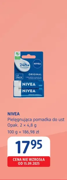 Pielęgnująca pomadka do ust 2-pak Nivea