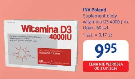 Suplement diety witamina D3 4000 j.m. INV Poland