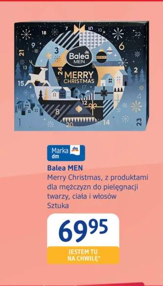 Kalendarz adwentowy Merry Christmas Balea MEN